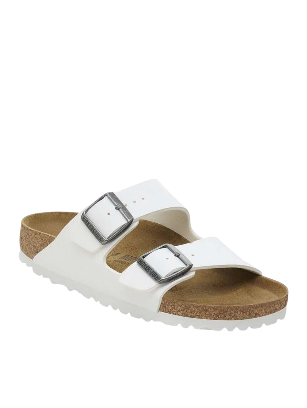 Kids Birkenstock White Arizona Birko-Flor Sandal Slide